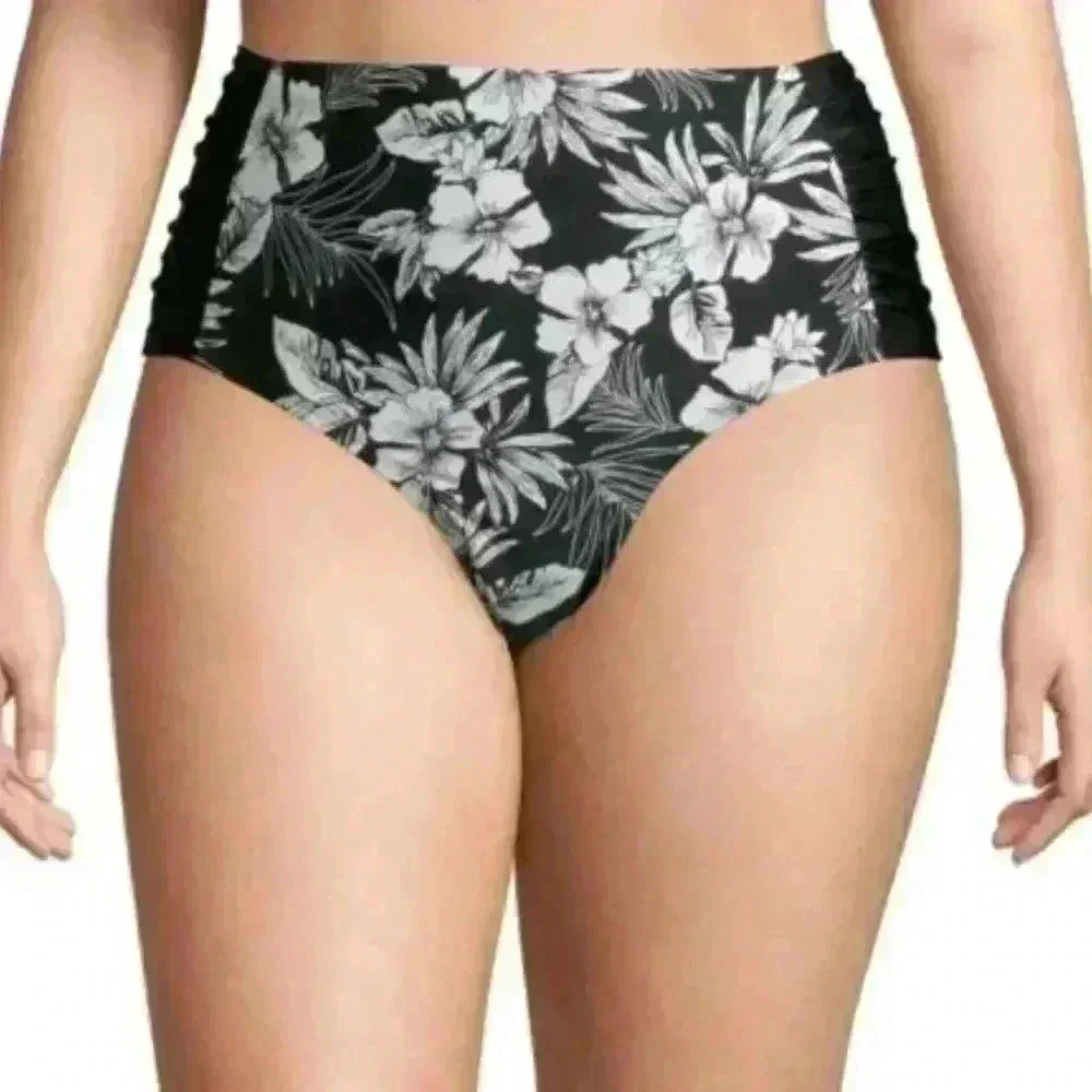 Time and Tru Floral High Rise Bottoms 3X 24W-26W NWT